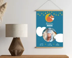 Affiche naissance personnalisée - Renard|Cadeaux.com Outlet