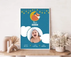 Affiche naissance personnalisée - Renard|Cadeaux.com Outlet