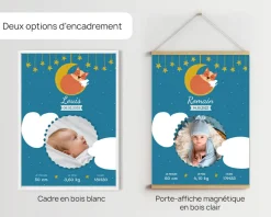 Affiche naissance personnalisée - Renard|Cadeaux.com Outlet