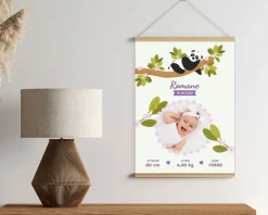Affiche naissance personnalisée - Panda|Cadeaux.com Online