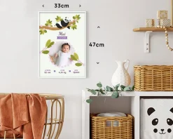 Affiche naissance personnalisée - Panda|Cadeaux.com Online