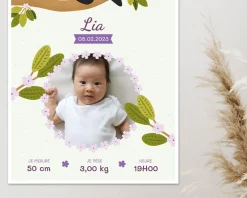 Affiche naissance personnalisée - Panda|Cadeaux.com Online