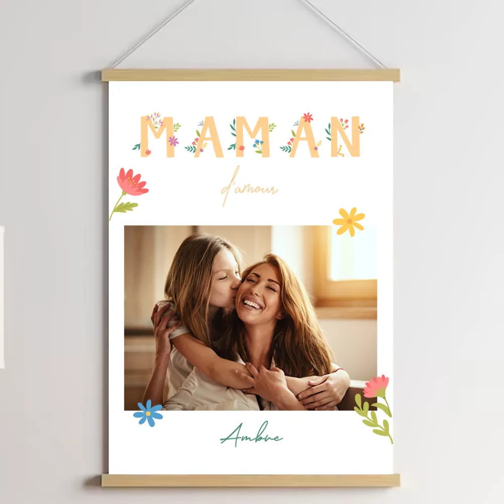 Affiche personnalisée - Amour Fleuri|Cadeaux.com Best