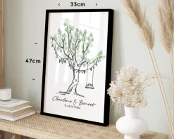 Affiche personnalisée - Arbre à empreintes mariage|Cadeaux.com