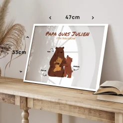 Affiche personnalisée - Câlins d'Ours|Cadeaux.com Online