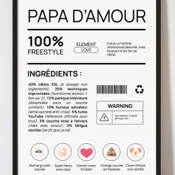 Affiche personnalisée - Composition d'un jeune papa|Cadeaux.com