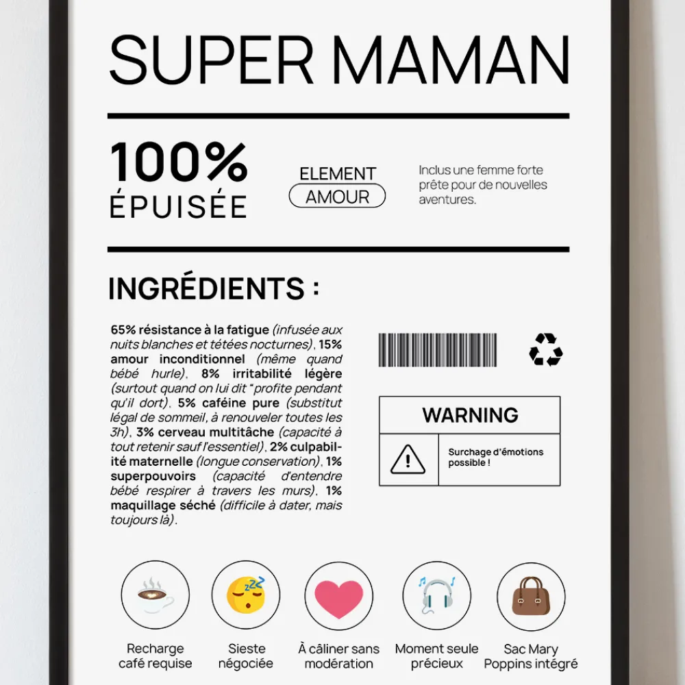 Affiche personnalisée - Composition d'une jeune maman|Cadeaux.com Clearance