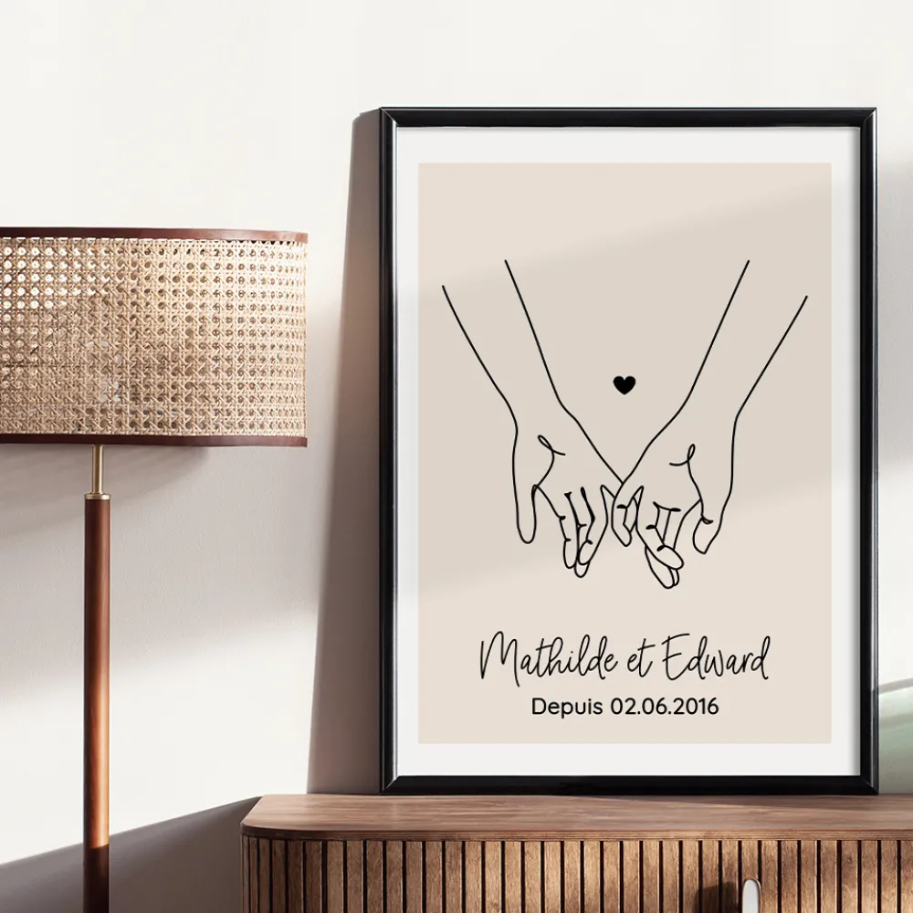 Affiche personnalisée - Dessin au trait|Cadeaux.com Outlet