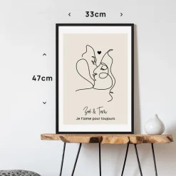 Affiche personnalisée - Dessin au trait|Cadeaux.com Outlet