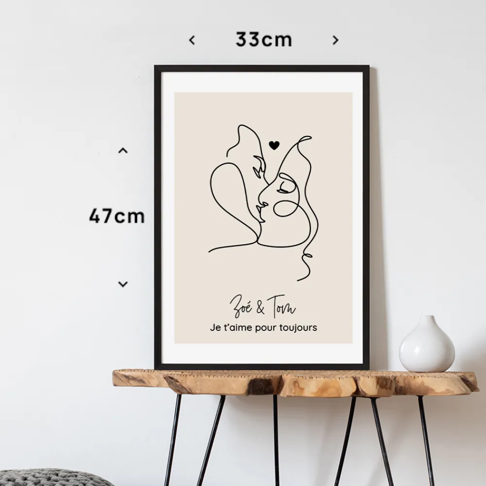 Affiche personnalisée - Dessin au trait|Cadeaux.com Outlet