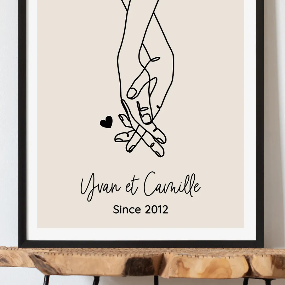 Affiche personnalisée - Dessin au trait|Cadeaux.com Outlet