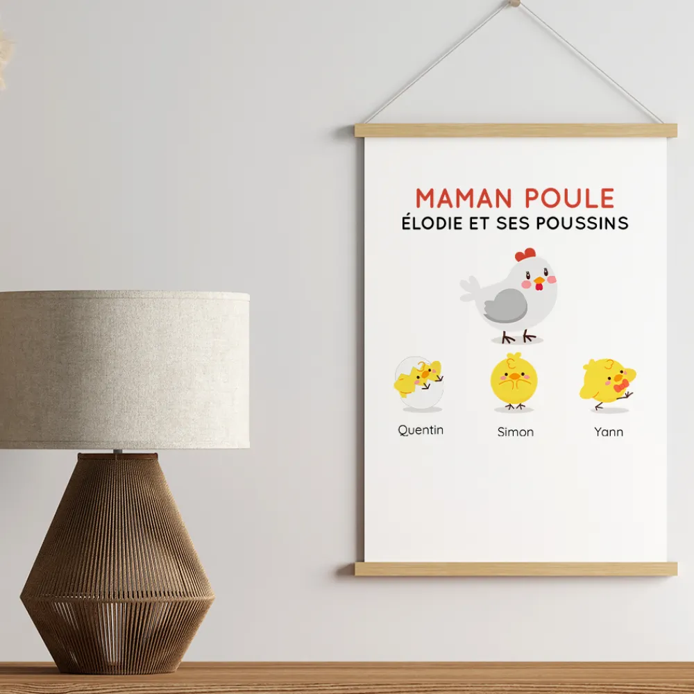 Affiche personnalisée - Famille poussins|Cadeaux.com Discount