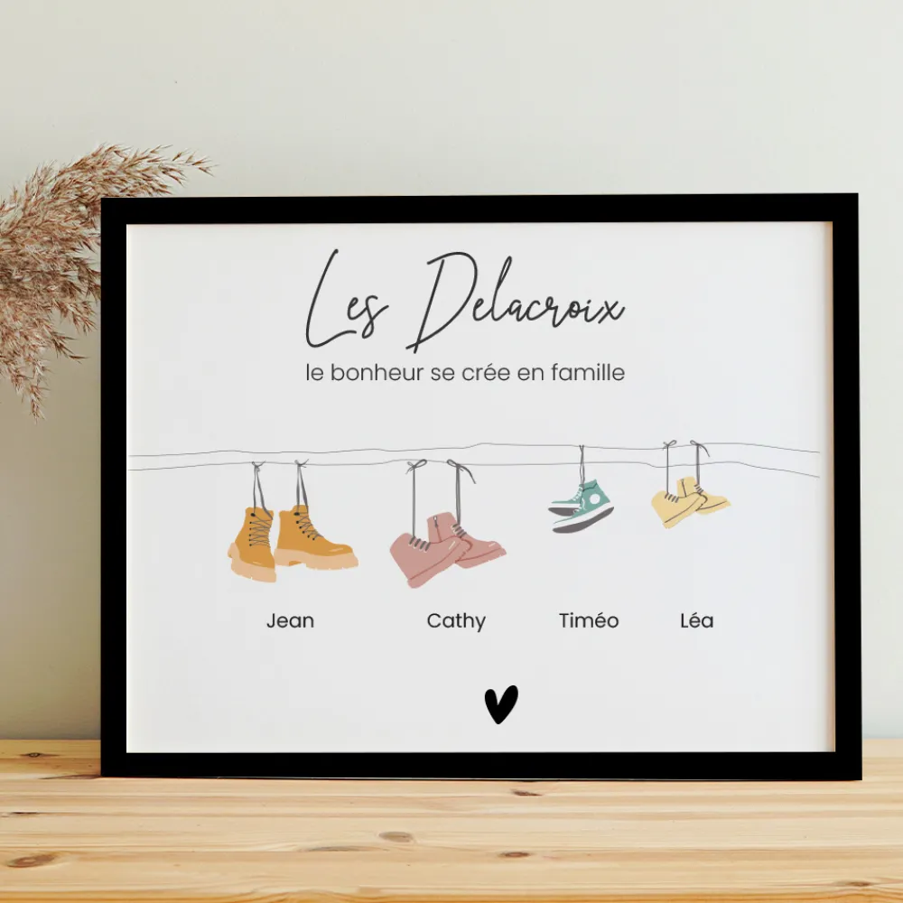 Affiche personnalisée - Famille Chaussures|Cadeaux.com Clearance