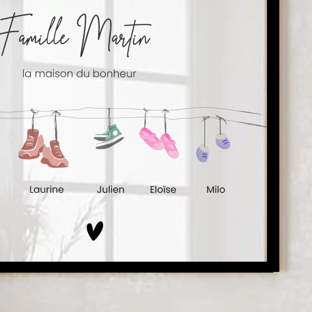 Affiche personnalisée - Famille Chaussures|Cadeaux.com Clearance
