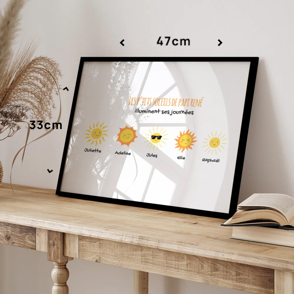 Affiche personnalisée - Famille soleils|Cadeaux.com Best
