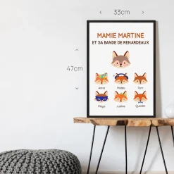 Affiche personnalisée - Mamie Renard et sa meute|Cadeaux.com Outlet