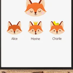 Affiche personnalisée - Maman Renard et sa meute|Cadeaux.com Clearance