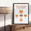 Affiche personnalisée - Papa Renard et sa meute|Cadeaux.com Online