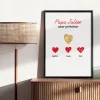 Affiche personnalisée - Papa et ses petits coeurs|Cadeaux.com Outlet