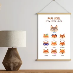 Affiche personnalisée - Papi Renard et sa meute|Cadeaux.com Sale
