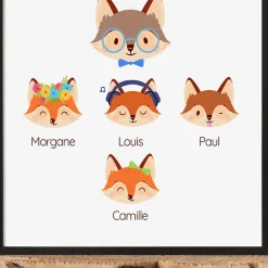 Affiche personnalisée - Papi Renard et sa meute|Cadeaux.com Sale