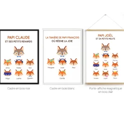Affiche personnalisée - Papi Renard et sa meute|Cadeaux.com Sale