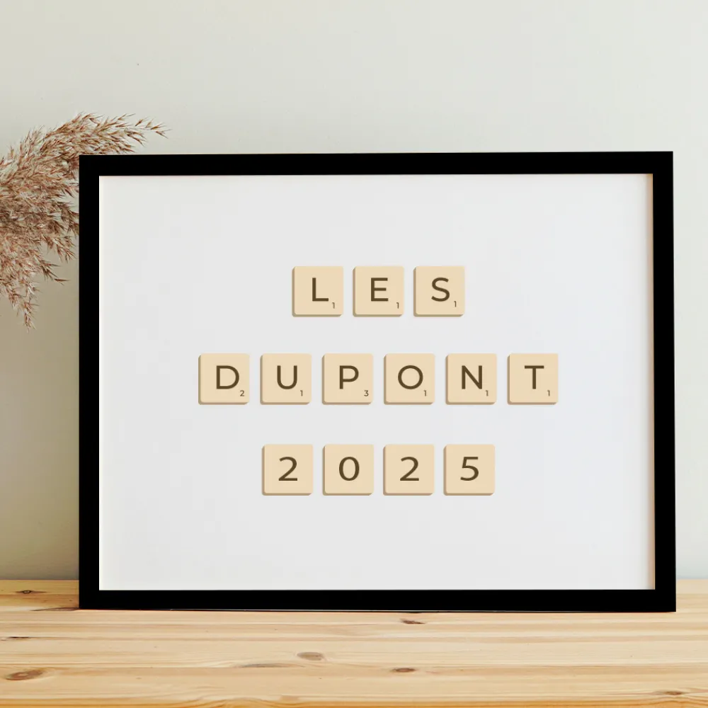 Affiche personnalisée - Scrabble|Cadeaux.com New