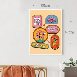 Affiche personnalisée - Stickers Rétro|Cadeaux.com Best