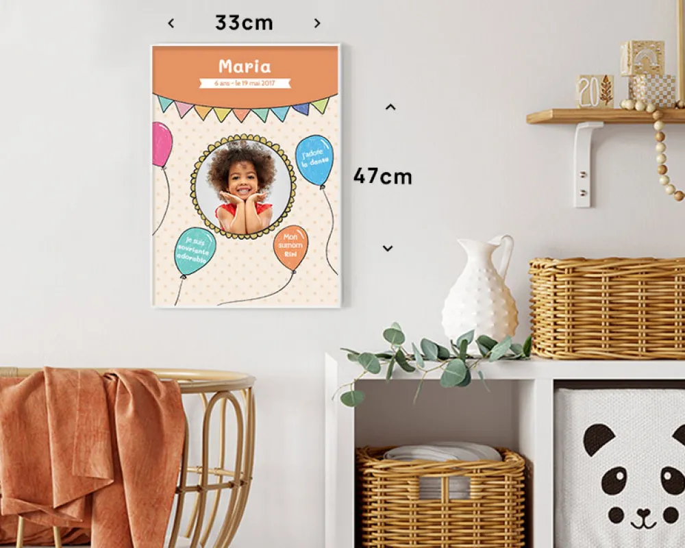 Affiche personnalisée anniversaire - Ballons|Cadeaux.com Sale