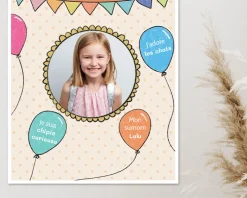 Affiche personnalisée anniversaire - Ballons|Cadeaux.com Sale