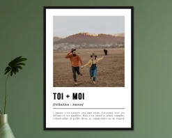 Affiche personnalisée couple - Définition Amour|Cadeaux.com