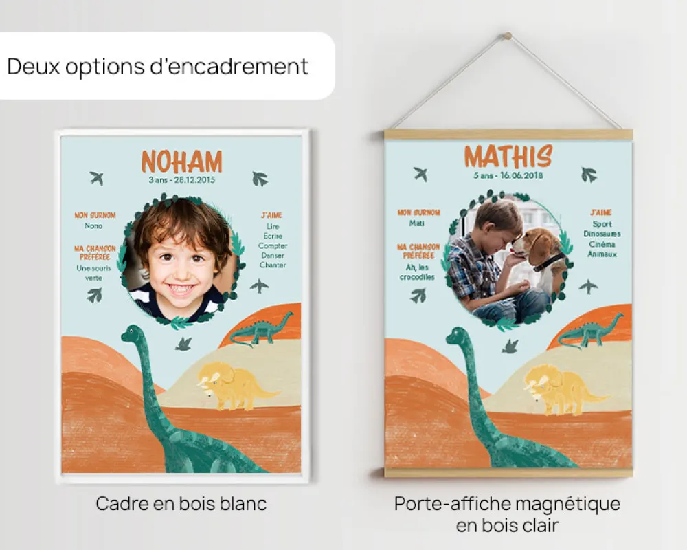 Affiche personnalisée enfant anniversaire - Dinosaure|Cadeaux.com Sale