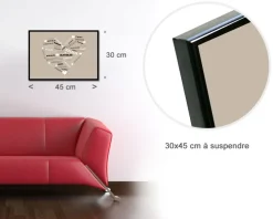 Affiche personnalisée prénoms - Coeur Famille|Cadeaux.com New