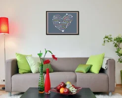 Affiche personnalisée prénoms - Coeur Famille|Cadeaux.com New