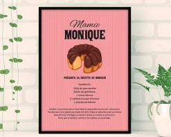 Affiche personnalisée prénom - Recette du bonheur|Cadeaux.com New