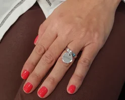 Bague martelée argent Prénom|Cadeaux.com Outlet