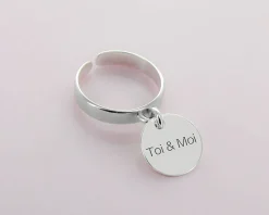 Bague martelée argent Prénom|Cadeaux.com Outlet
