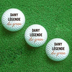 Balles de golf personnalisées (lot de 3) - Message|Cadeaux.com Best