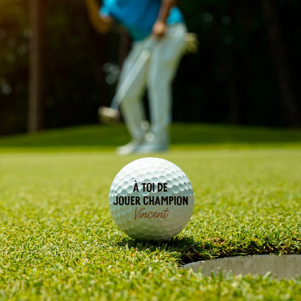 Balles de golf personnalisées (lot de 3) - Message|Cadeaux.com Best