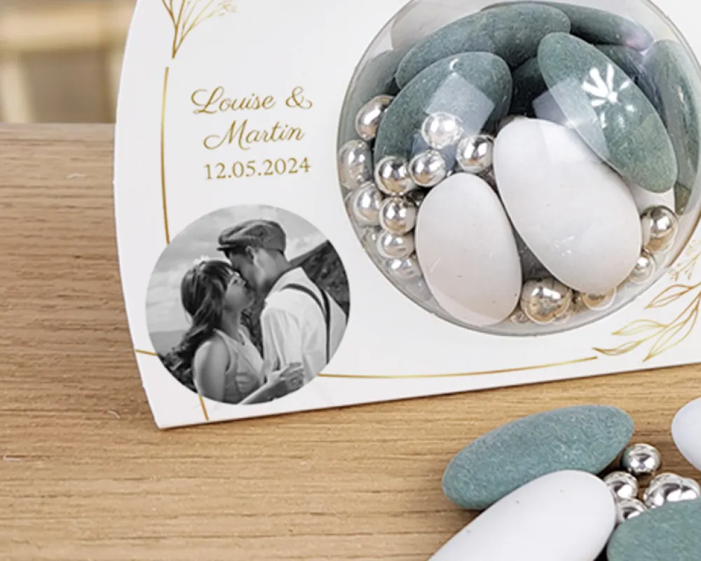 Ballotins de dragées personnalisées avec photo - Mariage|Cadeaux.com New