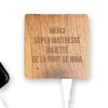 Batterie Externe en bois personnalisable 5000 mAh - Merci Maîtresse, Maître et ATSEM|Cadeaux.com
