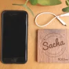 Batterie Externe en bois personnalisable 5000 mAh - Prénom|Cadeaux.com Outlet