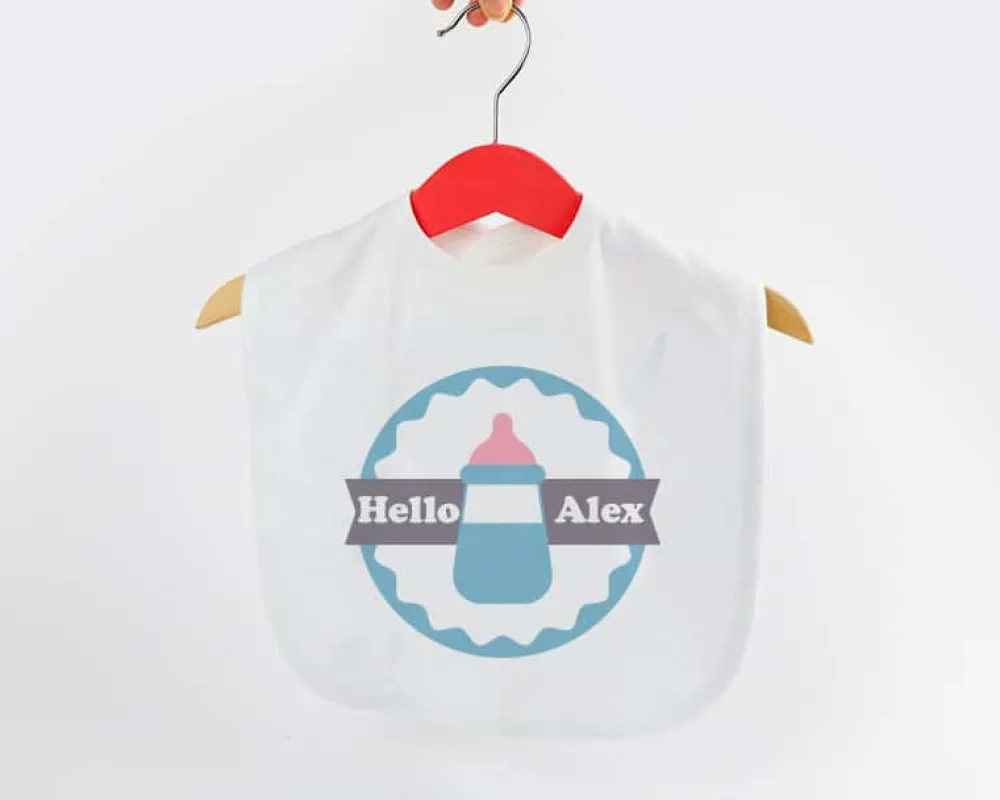 Bavoir bébé Personnalisable - Prénom|Cadeaux.com Online