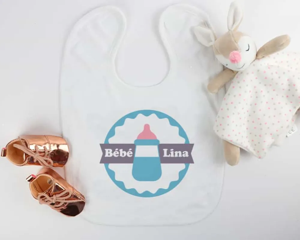 Bavoir bébé Personnalisable - Prénom|Cadeaux.com Online