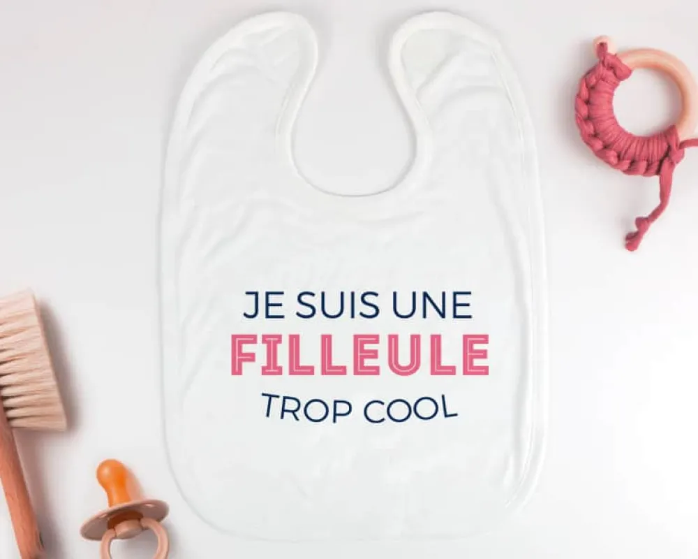 Bavoir bébé personnalisable - Collection 'Je déchire' - Modèle Rose|Cadeaux.com Best