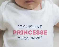 Body personnalisé pour bébé - Collection 'Je déchire' - Modèle Rose|Cadeaux.com Online