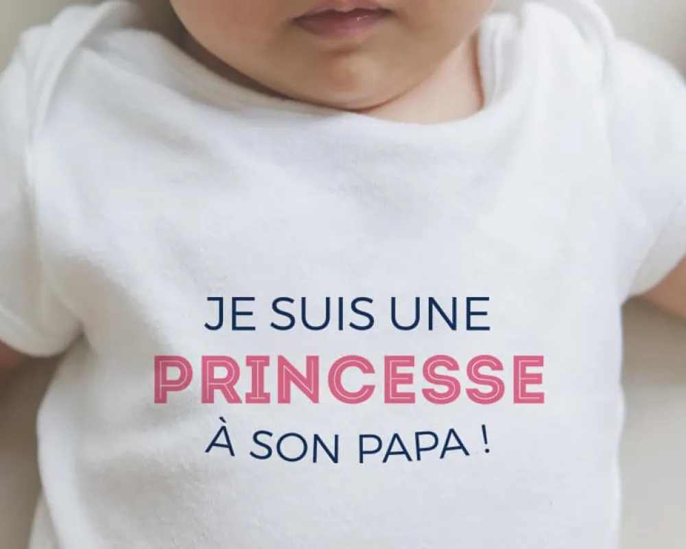 Body personnalisé pour bébé - Collection 'Je déchire' - Modèle Rose|Cadeaux.com Online