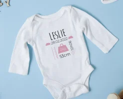 Body personnalisé pour bébé - Naissance - Rose|Cadeaux.com Hot