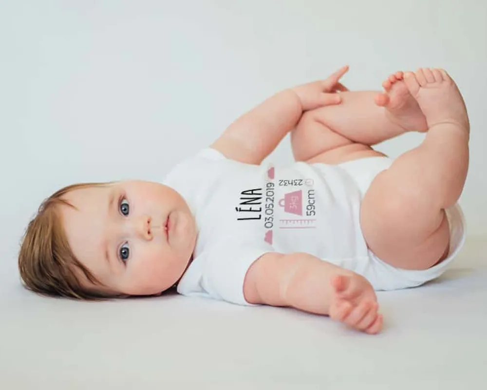 Body personnalisé pour bébé - Naissance - Rose|Cadeaux.com Hot