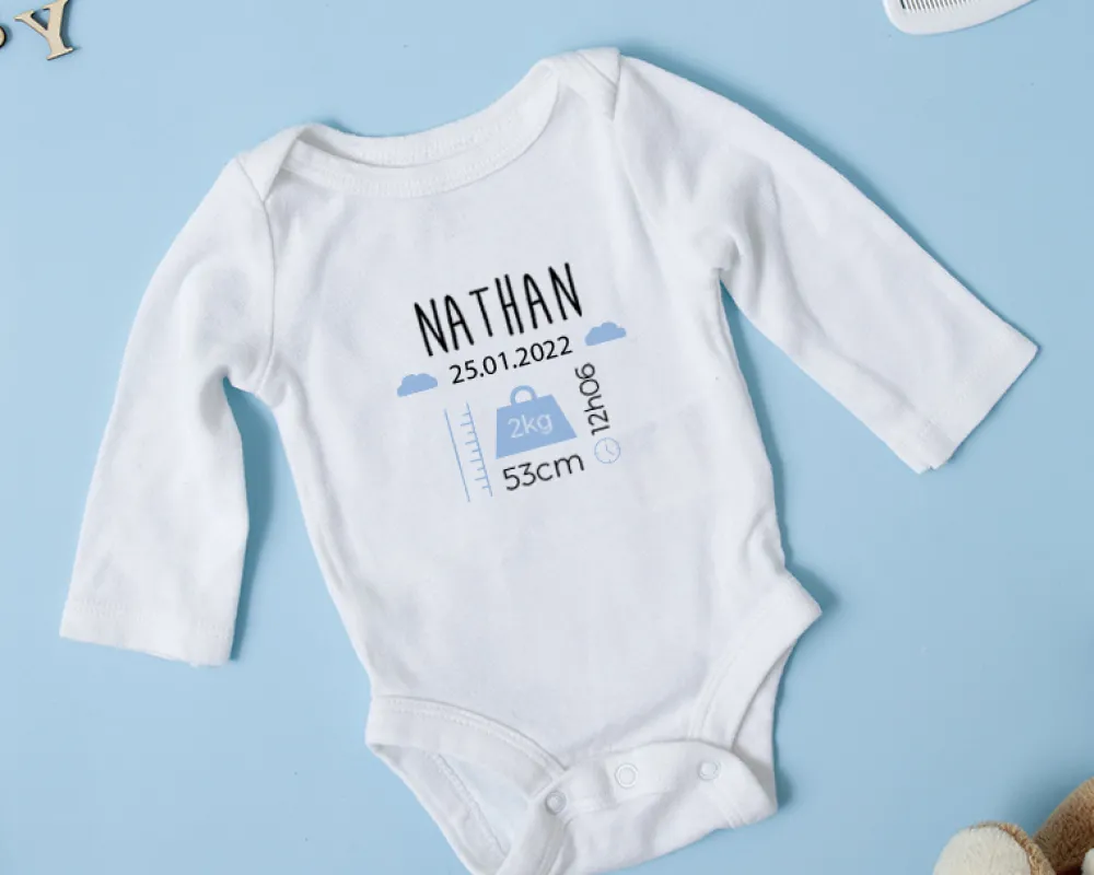 Body personnalisé pour bébé - Naissance - Bleu|Cadeaux.com Online